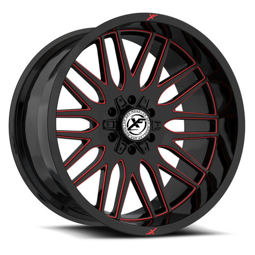 XF OFFROAD XF-240 Gloss Black Milled Red