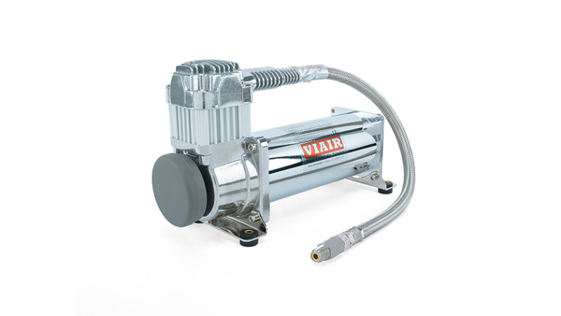 Réservoir poli Air Lift de 2,5 gal avec compresseur chromé Viair 444c (raccords et matériel de montage inclus)