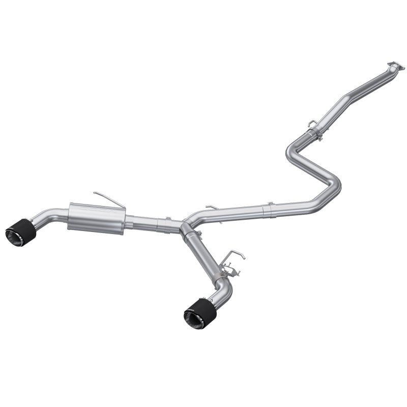 Échappement Cat-Back MBRP 22-23 Hyundai Elantra N 2.0L Turbo T304 double sortie 3" avec embouts en fibre de carbone de 5" de diamètre extérieur