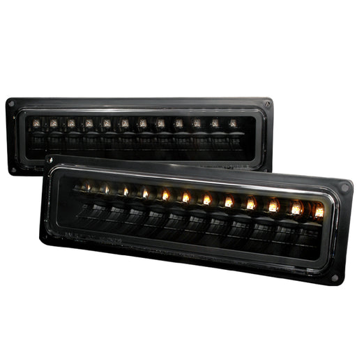 Spec-D 88-98 Chevrolet C10 Led Bumper Lights Black   2LB-C1088JMLED-KS