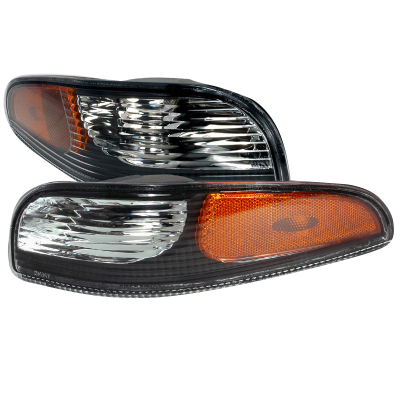 Spec-D 97-04 Chevrolet Corvette Bumper Lights Black 2LB-CVET97JM-KS