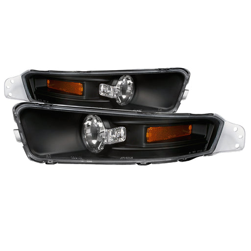 Spec-D 05-09 Ford Mustang Bumper Lights Black 2LB-MST05JM-TM