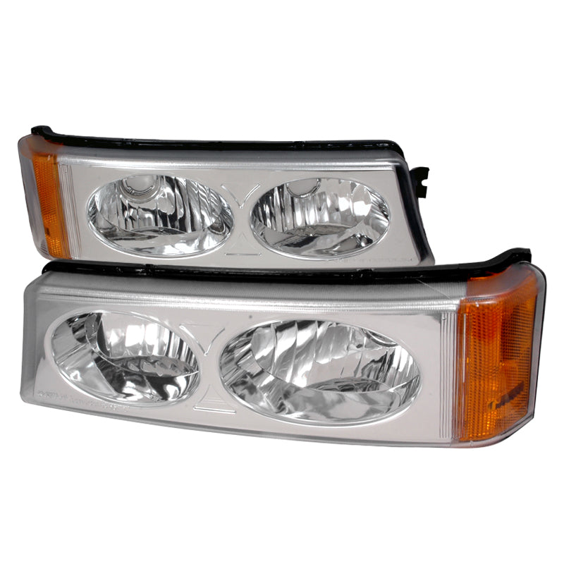 Spec-D 03-06 Chevrolet Silverado Bumper Lights Chrome 2LB-SIV04-KS