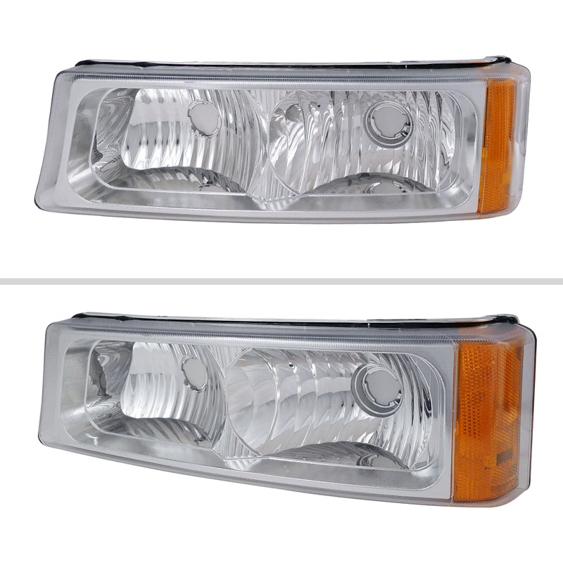 Spec-D 03-06 Chevrolet Silverado Bumper Lights Chrome 2LB-SIV04-RS