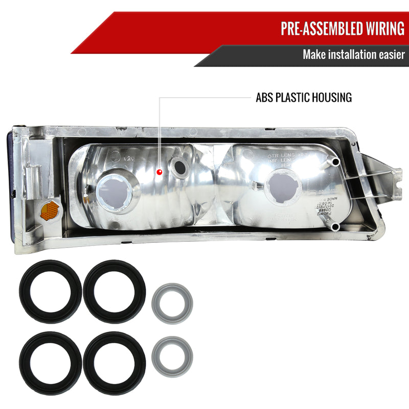 Spec-D 03-06 Chevrolet Avalanche Bumper Lights Chrome 2LB-SIV04-RS