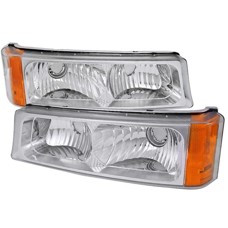 Spec-D 03-06 Chevrolet Avalanche Bumper Lights Chrome 2LB-SIV04-RS
