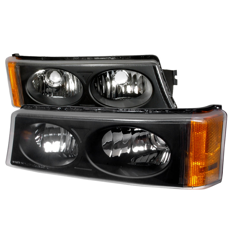 Spec-D 03-06 Chevrolet Silverado Bumper Lights Black 2LB-SIV04JM-KS
