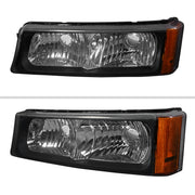 Spec-D 03-06 Chevrolet Avalanche Bumper Lights Black 2LB-SIV04JM-RS