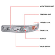 Spec-D 00-06 Chevrolet Suburban Bumper Lights Chrome 2LB-SIV99-RS