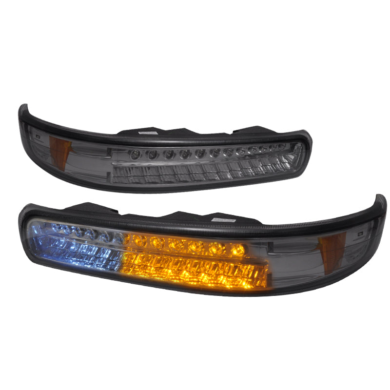 Spec-D 99-02 Chevrolet Silverado Led Bumper Lights Smoke 2LB-SIV99GLED-KS
