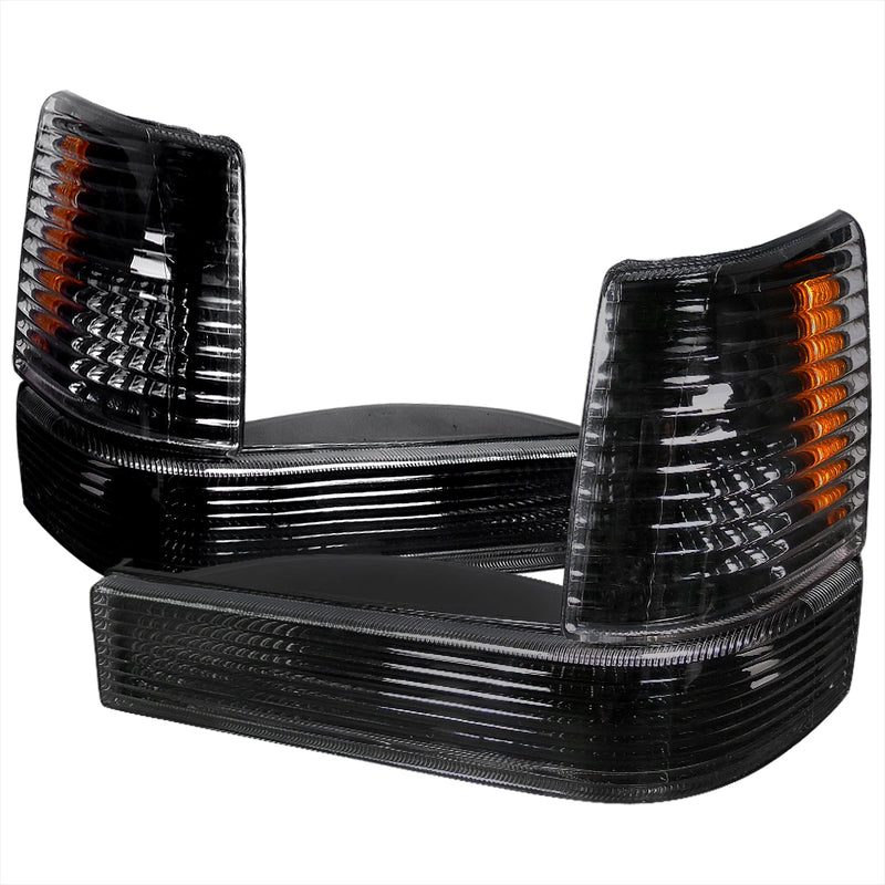 Spec-D 93-98 Jeep Grand Cherokee  Bumper Light + Corner Light Black  2LBLC-GKEE93JM-RS