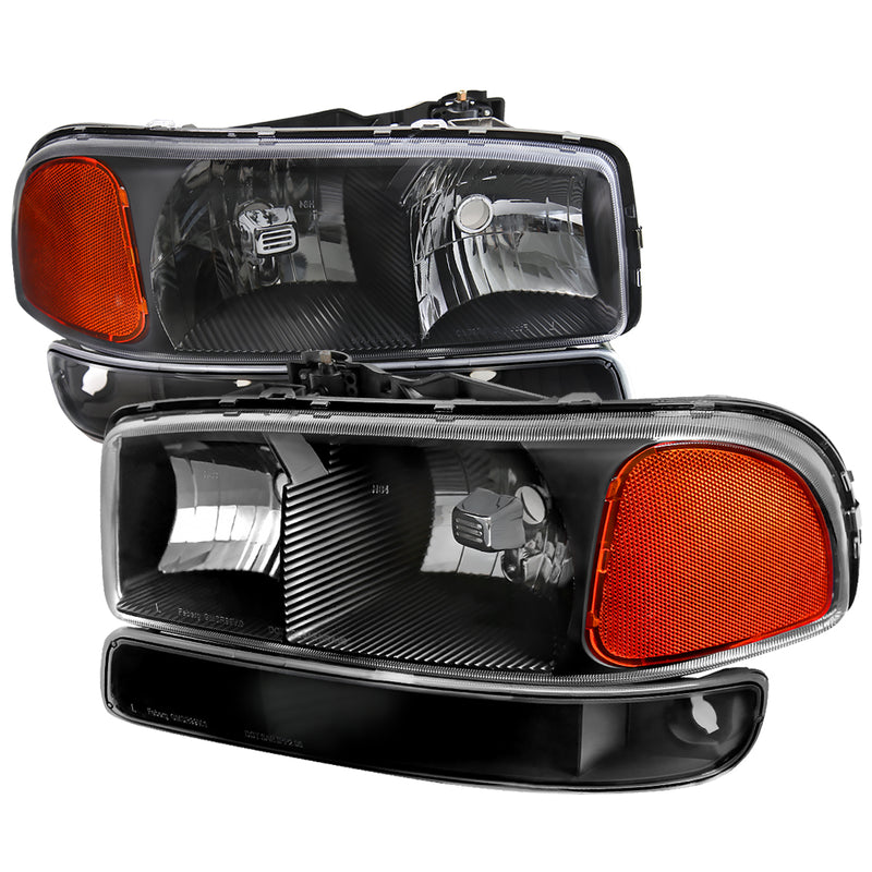 Spec-D 03-07 Chevrolet Silverado Crystal Housing Headlights And Parking Lights Smoke 2LBLH-GMC99JM-RS