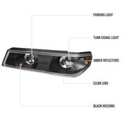 Spec-D 04-12 Chevrolet Colorado Corner Lights Black 2LC-COL04JM-TM