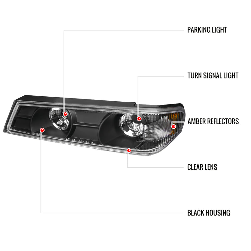 Spec-D 04-12 Gmc Canyon Corner Lights Black 2LC-COL04JM-TM
