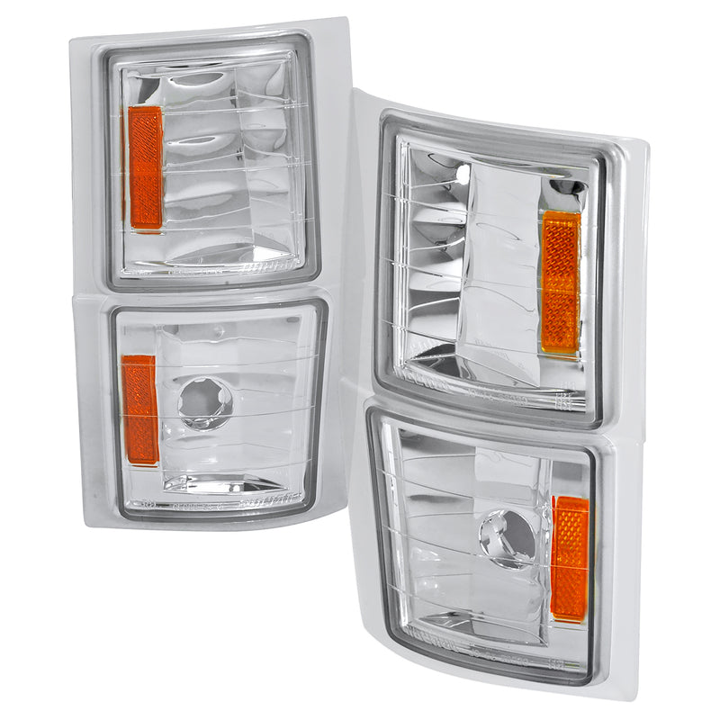 Spec-D 94-98 Chevrolet Full Size Pick Up Corner Light 4 Pcs Chrome 2LC-G1G3-V2-TM