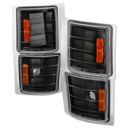 Spec-D 94-98 Chevrolet Full Size Pick Up Corner Light 4 Pcs Black 2LC-G1G3JM-V2-TM
