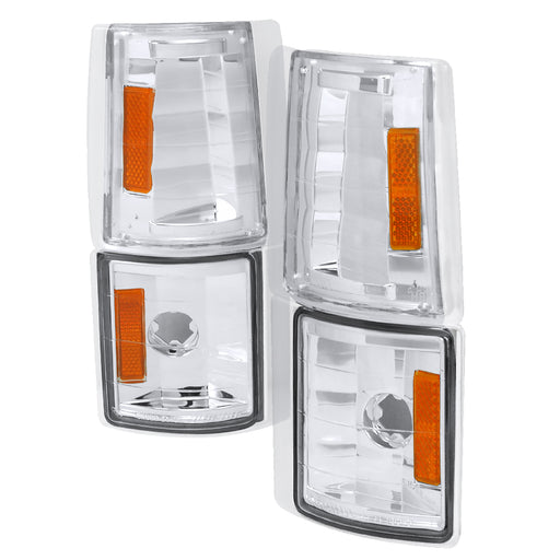 Spec-D 94-98 Gmc Full Size Pick Up Corner Light 4 Pcs Chrome 2LC-G2G4-V2-TM