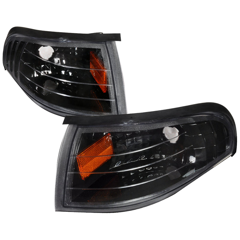 Spec-D 94-98 Ford Mustang Corner Lights Black 2LC-MST95JM-RS