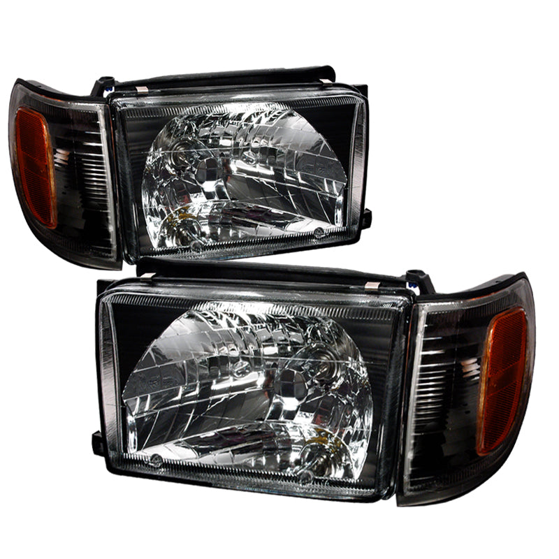 Spec-D 99-02 Toyota 4-Runner Crystal Housing Headlights Black 2LCLH-4RUN99JM-KS