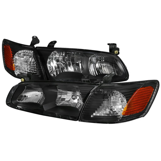 Spec-D 00-01 Toyota Camry Headlights And Corner Lights- Black 2LCLH-CAM00JM-RS