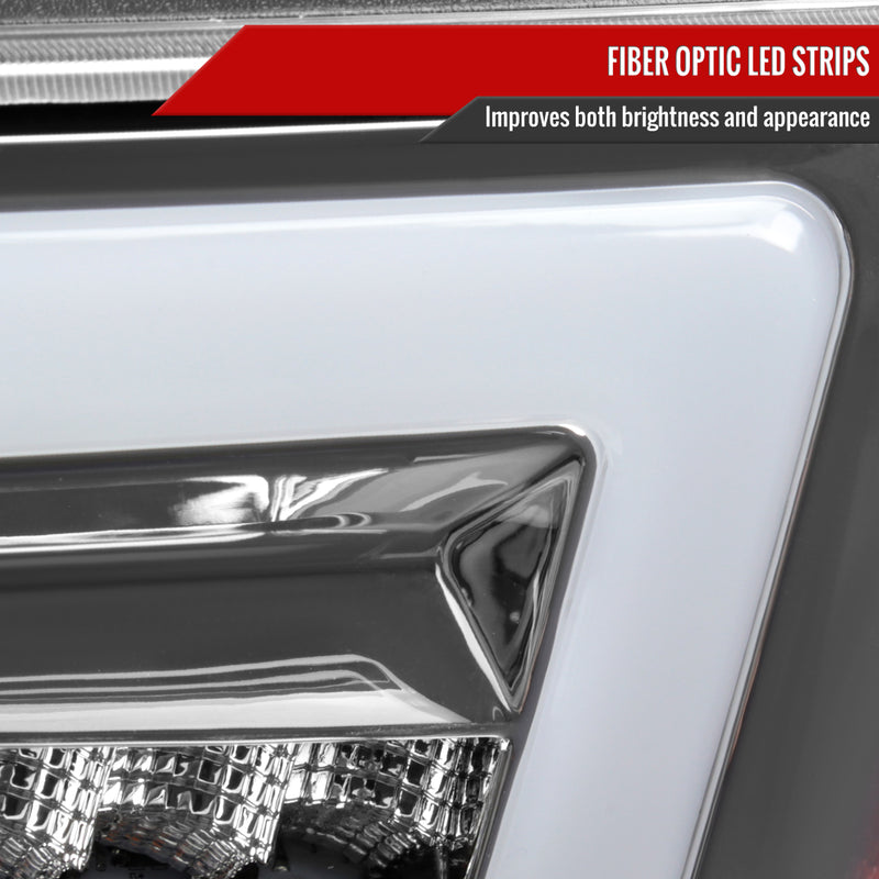 Spec-D 04-12 Chevrolet Colorado Gmc Canyon Headlights With Led Bar And Parking Lights With Led Bar Chrome Housing Clear Lens Switchback Sequential Turn Signal - 9006 Low Beam 9005 High Beam Not Included 2LCLH-COL04-G3-RS