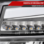 Spec-D 04-12 Chevrolet Colorado Gmc Canyon Headlights With Led Bar And Parking Lights With Led Bar Chrome Housing Clear Lens Switchback Sequential Turn Signal - 9006 Low Beam 9005 High Beam Not Included 2LCLH-COL04-G3-RS