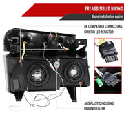 Spec-D 04-12 Chevrolet Colorado Gmc Canyon Headlights With Led Bar And Parking Lights With Led Bar Chrome Housing Clear Lens Switchback Sequential Turn Signal - 9006 Low Beam 9005 High Beam Not Included 2LCLH-COL04-G3-RS