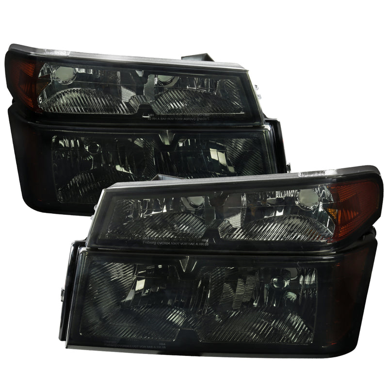 Spec-D 04-12 Chevrolet  Colorado Headlight And Corner Light Set - Smoked 2LCLH-COL04G-RS