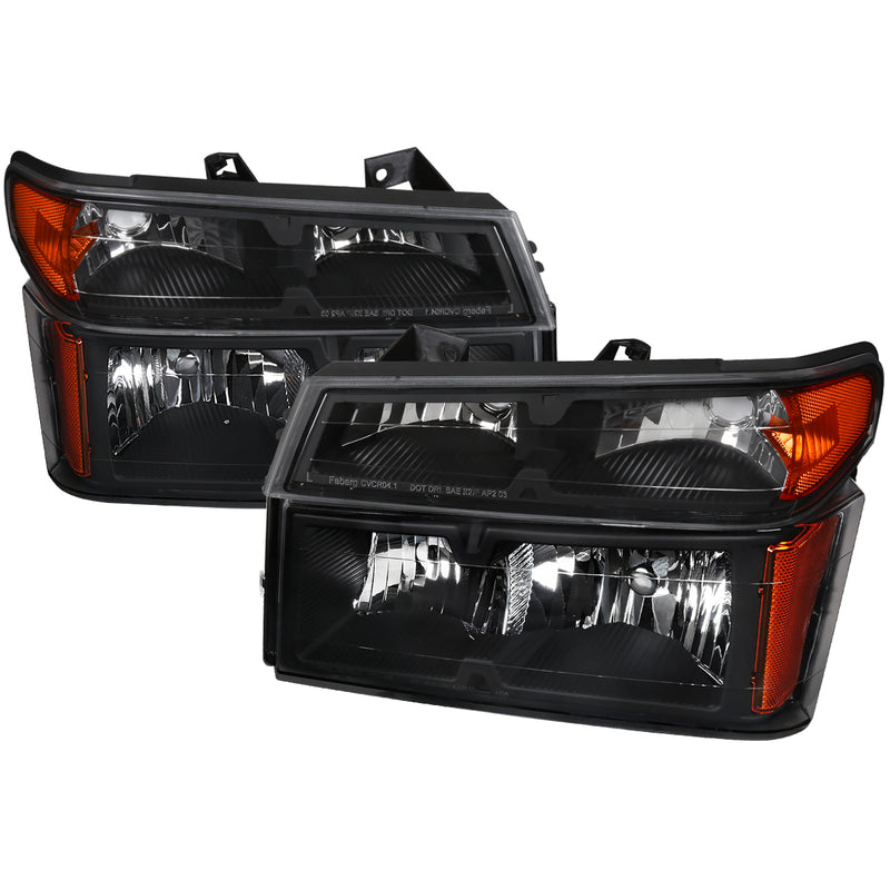 Spec-D 04-12 Chevrolet  Colorado Headlight And Corner Light Set - Black  2LCLH-COL04JM-RS