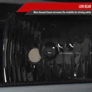 Spec-D 04-12 Chevrolet Colorado Gmc Canyon Headlights With Led Bar And Parking Lights With Led Bar Matte Black Housing Smoked Lens Switchback Sequential Turn Signal - 9006 Low Beam 9005 High Beam Not Included 2LCLH-COL04SM-G3-RS