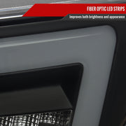 Spec-D 04-12 Chevrolet Colorado Gmc Canyon Headlights With Led Bar And Parking Lights With Led Bar Matte Black Housing Smoked Lens Switchback Sequential Turn Signal - 9006 Low Beam 9005 High Beam Not Included 2LCLH-COL04SM-G3-RS