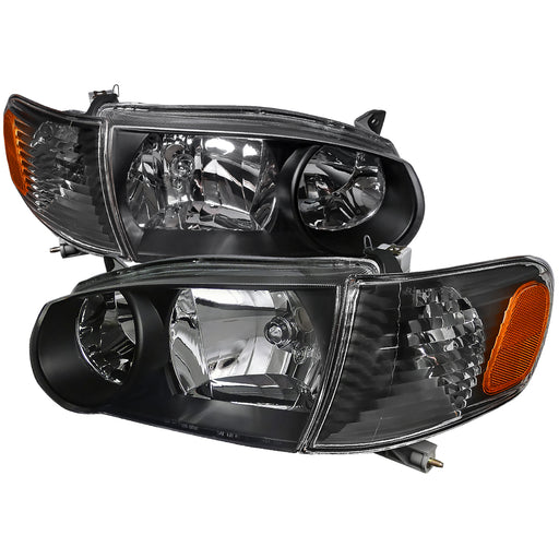 Spec-D 01-02 Toyota  Corolla  1Pc Euro Headlights Black Housing  2LCLH-COR01JM-RS