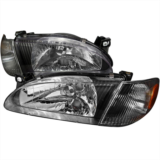 Spec-D 98-00 Toyota Corolla  Crystal Housing Headlights Black 2LCLH-COR98JM-RS