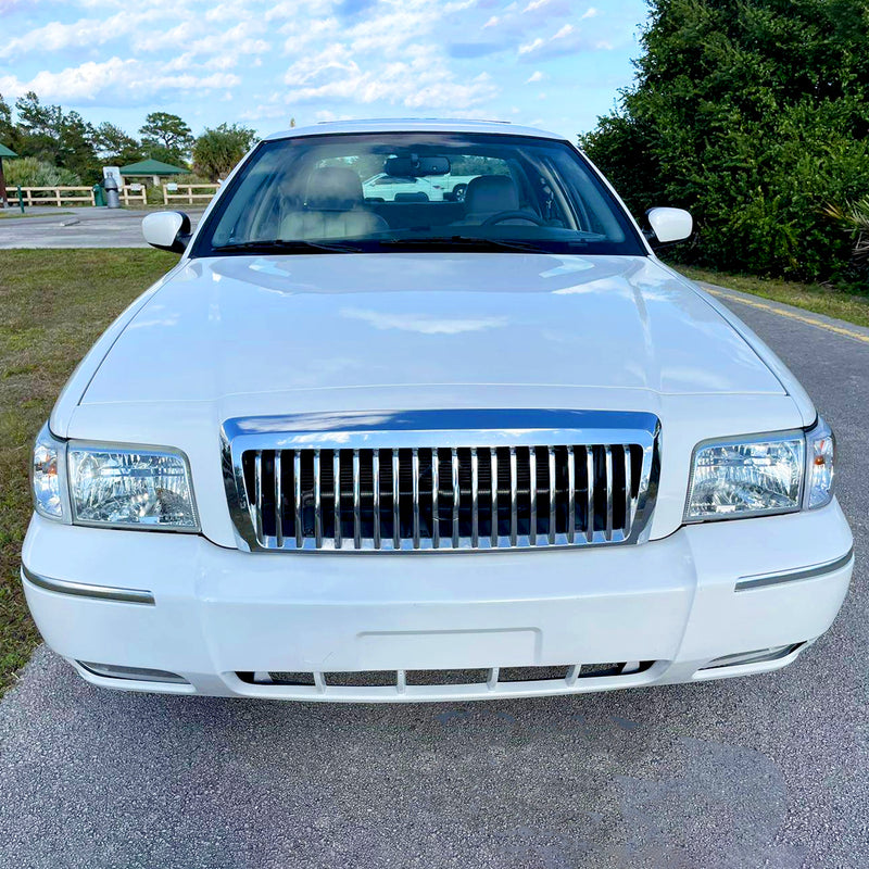 Spec-D 06-11 Mercury Grand Marquis Headlights And Corner Light Combo Chrome Housing Clear Lens With Amber Reflector - Turn Signal Bulbs Included 2LCLH-GMAR06-GO