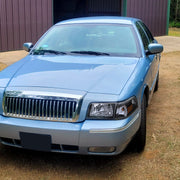 Spec-D 06-11 Mercury Grand Marquis Headlights And Corner Light Combo Black Housing Clear Lens With Amber Reflector - Turn Signal Bulbs Included 2LCLH-GMAR06JM-GO
