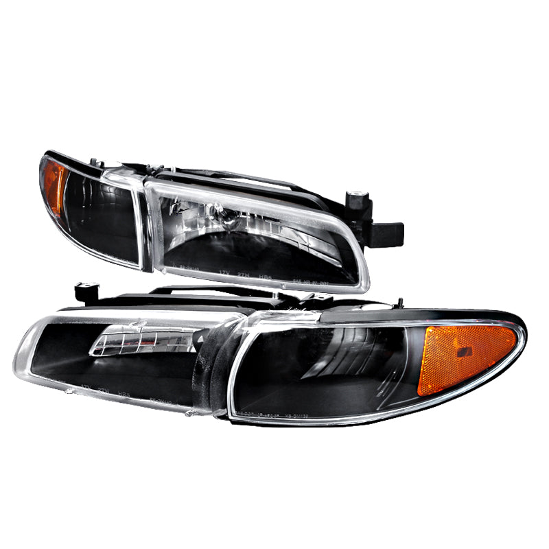 Spec-D 97-03 Pontiac Grand Prix Crystal Housing Headlights Black 2LCLH-GPX97JM-KS