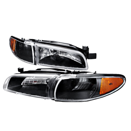 Spec-D 97-03 Pontiac Grand Prix Crystal Housing Headlights Black 2LCLH-GPX97JM-KS