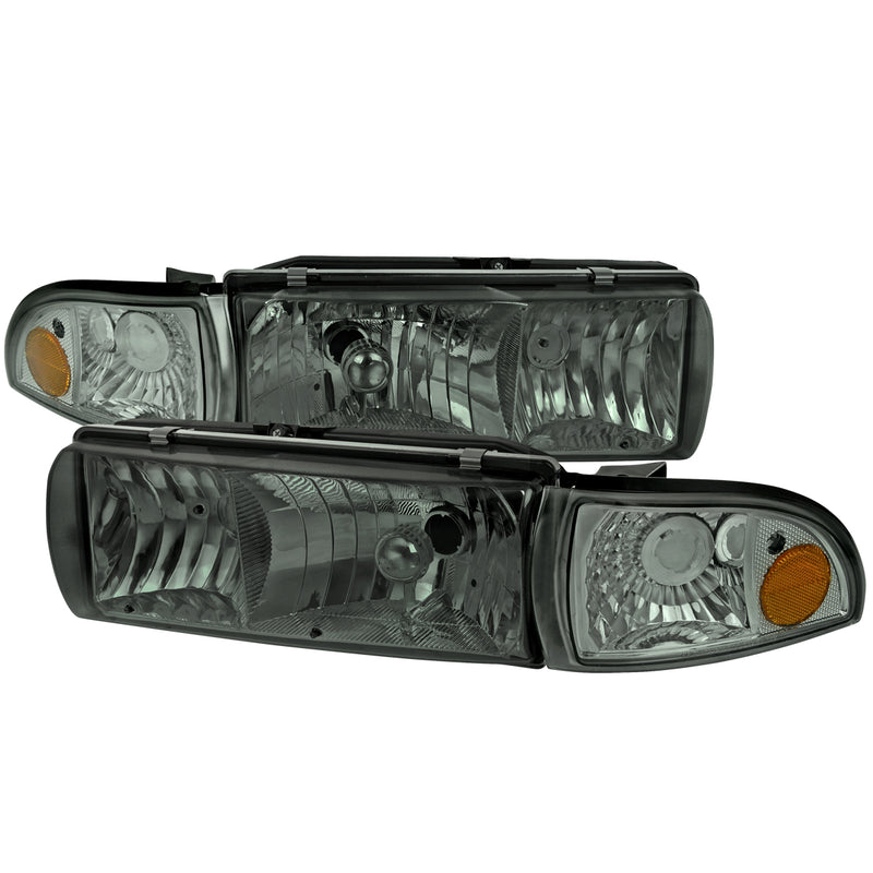 Spec-D 91-96 Chevrolet Impala Smoke Euro Headlight With Corner 2LCLH-IPA91G-EU
