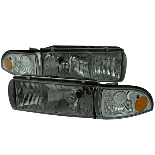 Spec-D 91-96 Chevrolet Impala Smoke Euro Headlight With Corner 2LCLH-IPA91G-EU