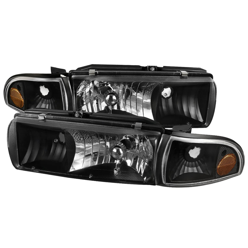 Spec-D 91-96 Chevrolet Impala Headlights With Corner Lights- Black- Also Fir 91-96 Chevrolet Caprice 2LCLH-IPA91JM-EU