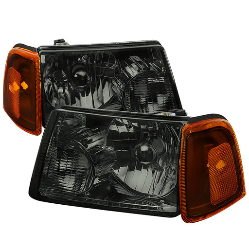 Spec-D 01-11 Ford Ranger Euro Headlight With Corner Smoke 2LCLH-RAN01G-RS