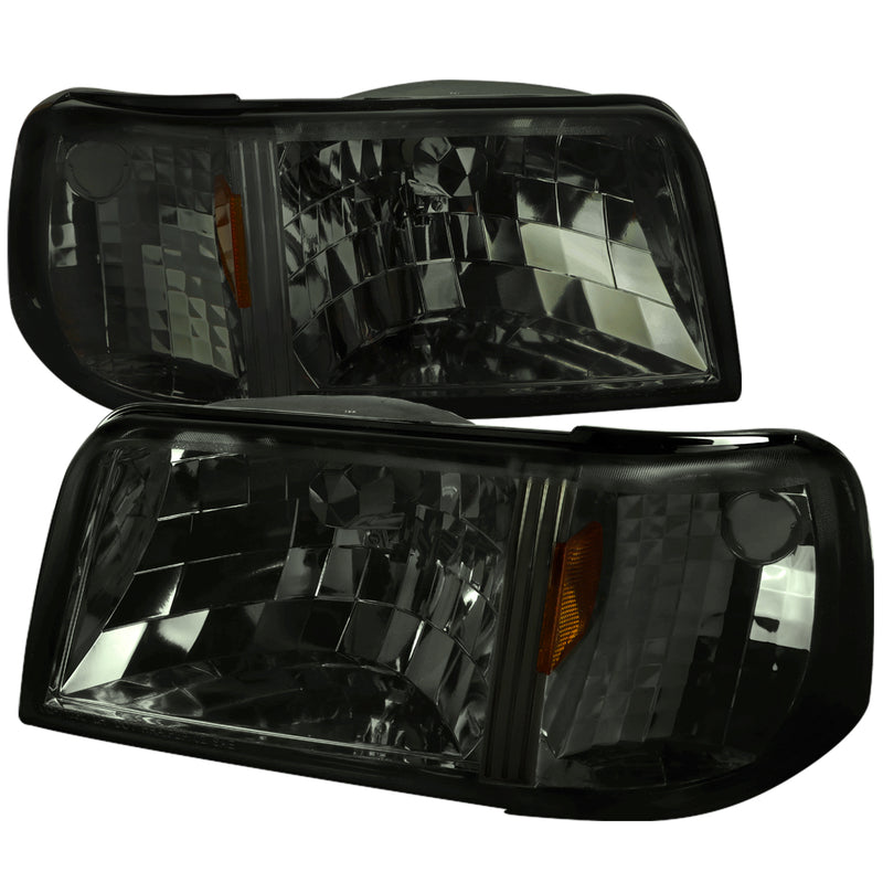 Spec-D 93-97 Ford Ranger Headlights- Smoke 2LCLH-RAN93G-OZ