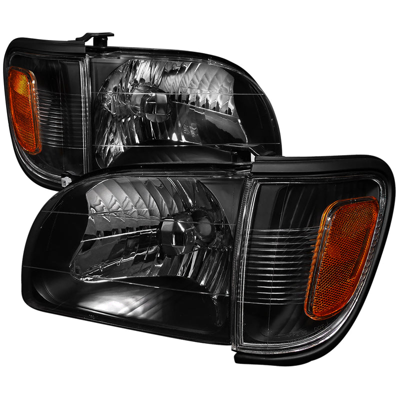 Spec-D 01-04 Toyota Tacoma Crystal Housing Headlights Black 2LCLH-TAC01JM-RS