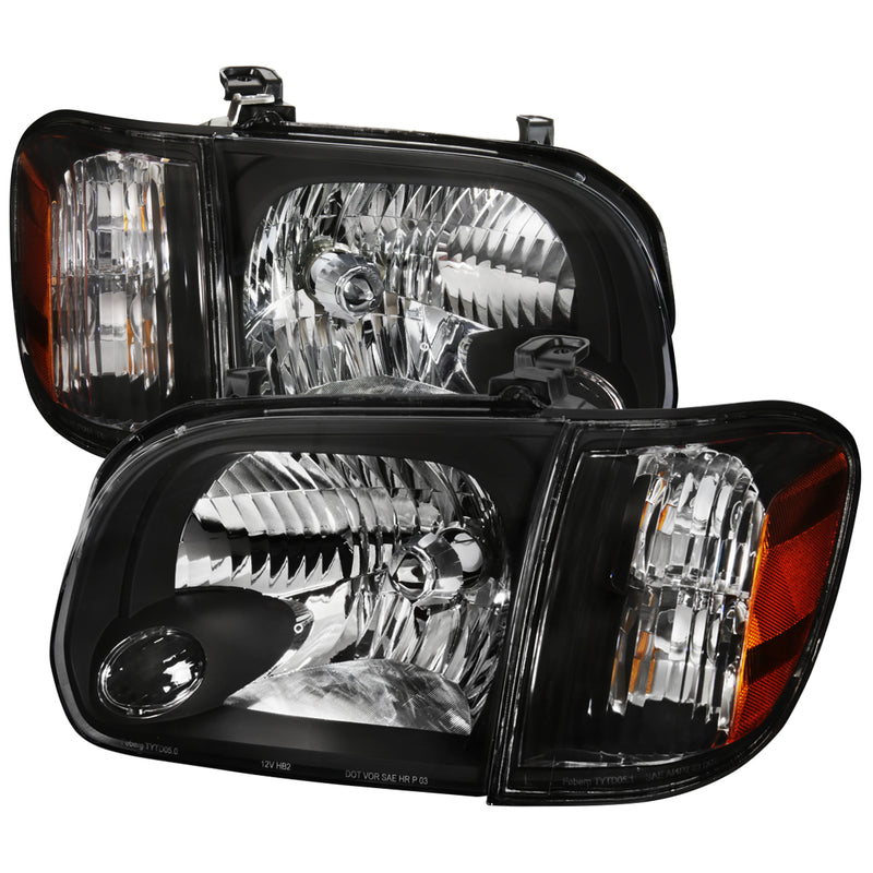 Spec-D 05-06 Toyota Tundra Headlight And Corner Light Set - Black 2LCLH-TUN05JM-RS