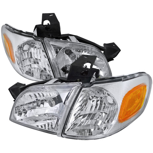 Spec-D 97-05 Chevrolet  Venture  1 Piece Crystal Headlights Chrome 2LCLH-VENT97-RS
