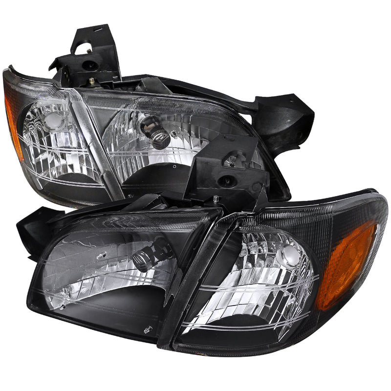 Spec-D 97-05 Chevrolet  Venture  1 Piece Crystal Headlights Black 2LCLH-VENT97JM-RS