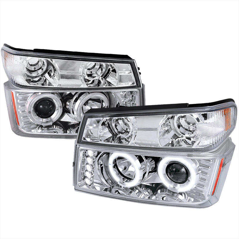 Spec-D 04-11 Chevrolet Colorado Canyon Combo: 04-11 Proj H.L + Corner Lights Chrome 2LCLHP-COL04H-TM