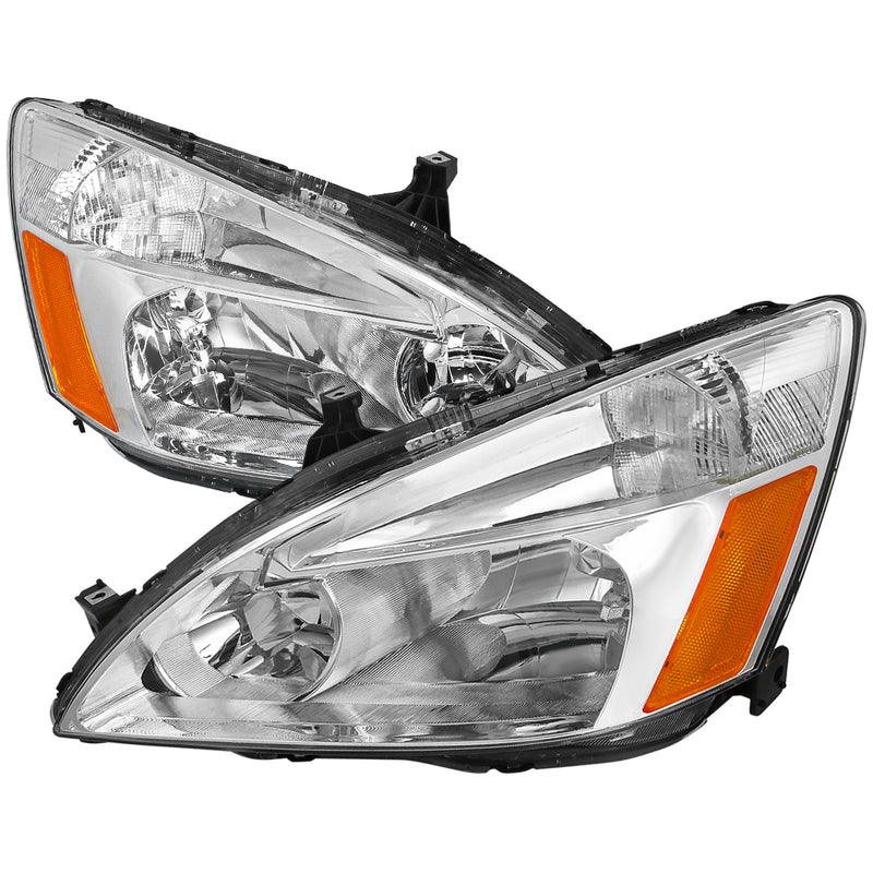 Spec-D 03-08 Honda  Accord  Euro Headlights Chrome Housing 2LH-ACD03-RS