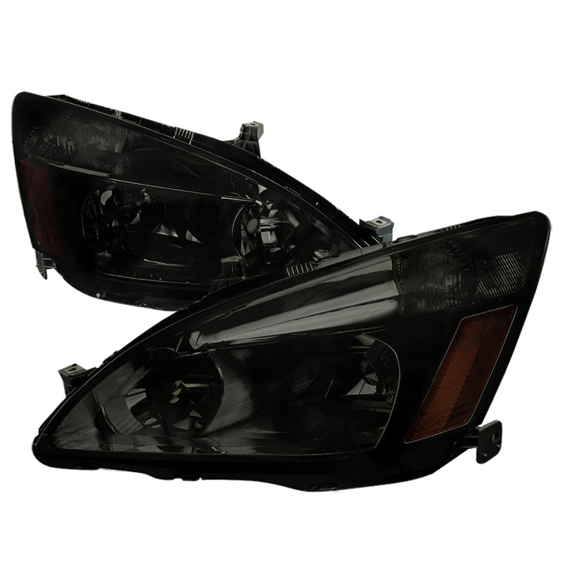 Spec-D 03-07 Honda Accord Euro Headlight Smoked Lens Chrome Housing 2LH-ACD03G-RS