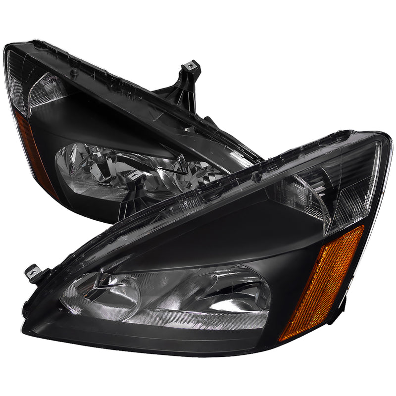 Spec-D 03-07 Honda Accord Crystal Housing Headlights - Black 2LH-ACD03JM-RS